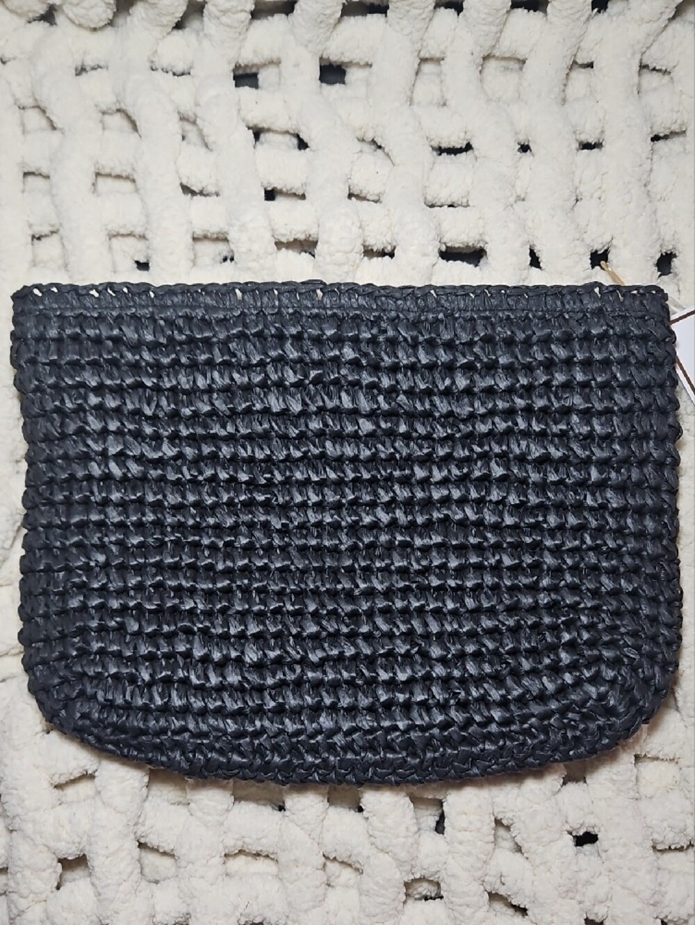 Shiraleah Black Woven Pouch Makeup Travel Clutch Bag New Women's Accessory